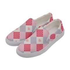 Cute-kawaii-patches-seamless-pattern Women s Canvas Slip Ons