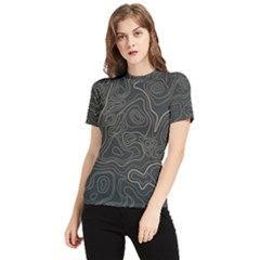 Damask-seamless-pattern Women s Short Sleeve Rash Guard by uniart180623