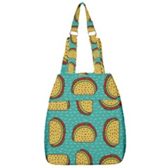 Taco-drawing-background-mexican-fast-food-pattern Center Zip Backpack by uniart180623