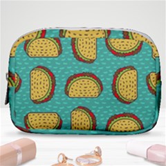 Taco-drawing-background-mexican-fast-food-pattern Make Up Pouch (small) by uniart180623