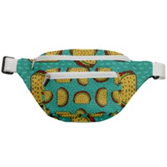 Taco-drawing-background-mexican-fast-food-pattern Fanny Pack by uniart180623