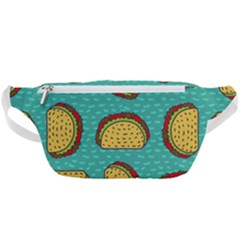 Taco-drawing-background-mexican-fast-food-pattern Waist Bag  by uniart180623