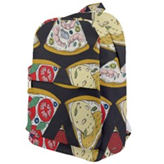 Vector-seamless-pattern-with-italian-pizza-top-view Classic Backpack by uniart180623