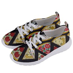 Vector-seamless-pattern-with-italian-pizza-top-view Women s Lightweight Sports Shoes by uniart180623