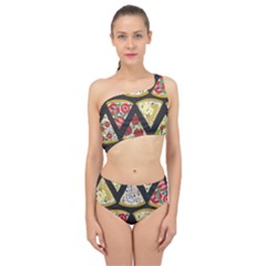 Vector-seamless-pattern-with-italian-pizza-top-view Spliced Up Two Piece Swimsuit by uniart180623