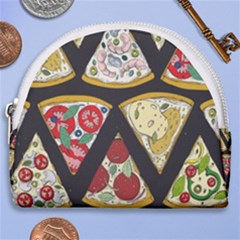 Vector-seamless-pattern-with-italian-pizza-top-view Horseshoe Style Canvas Pouch by uniart180623