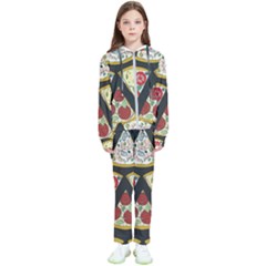 Vector-seamless-pattern-with-italian-pizza-top-view Kids  Tracksuit by uniart180623