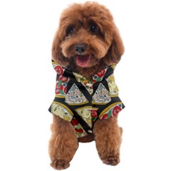 Vector-seamless-pattern-with-italian-pizza-top-view Dog Coat by uniart180623