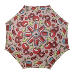 Tomato-seamless-pattern-juicy-tomatoes-food-sauce-ketchup-soup-paste-with-fresh-red-vegetables Golf Umbrellas by uniart180623