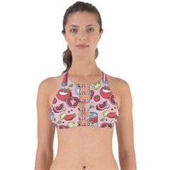 Tomato-seamless-pattern-juicy-tomatoes-food-sauce-ketchup-soup-paste-with-fresh-red-vegetables Perfectly Cut Out Bikini Top by uniart180623