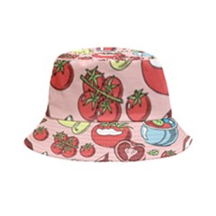 Tomato-seamless-pattern-juicy-tomatoes-food-sauce-ketchup-soup-paste-with-fresh-red-vegetables Inside Out Bucket Hat by uniart180623