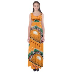 Seamless-pattern-with-taco Empire Waist Maxi Dress by uniart180623