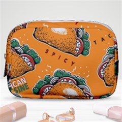 Seamless-pattern-with-taco Make Up Pouch (small) by uniart180623