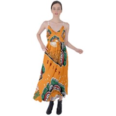 Seamless-pattern-with-taco Tie Back Maxi Dress by uniart180623