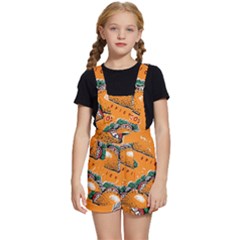 Seamless-pattern-with-taco Kids  Short Overalls by uniart180623