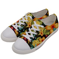 Fabulous-colorful-floral-seamless Men s Low Top Canvas Sneakers by uniart180623