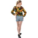 Fabulous-colorful-floral-seamless Banded Bottom Chiffon Top View2