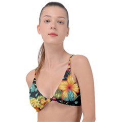 Fabulous-colorful-floral-seamless Knot Up Bikini Top by uniart180623