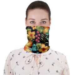 Fabulous-colorful-floral-seamless Face Covering Bandana (adult) by uniart180623