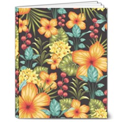 Fabulous-colorful-floral-seamless 8  X 10  Softcover Notebook