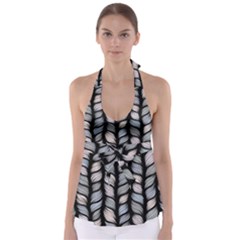 Seamless-pattern-with-interweaving-braids Babydoll Tankini Top by uniart180623