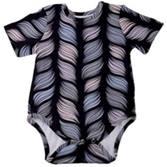 Seamless-pattern-with-interweaving-braids Baby Short Sleeve Bodysuit by uniart180623