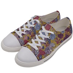 Floral-seamless-pattern-with-flowers-vintage-background-colorful-illustration Men s Low Top Canvas Sneakers by uniart180623