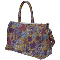 Floral-seamless-pattern-with-flowers-vintage-background-colorful-illustration Duffel Travel Bag by uniart180623