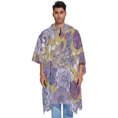 Floral-seamless-pattern-with-flowers-vintage-background-colorful-illustration Men s Hooded Rain Ponchos by uniart180623