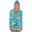 Sea-waves-seamless-pattern Long Sleeve Hooded T-shirt View1