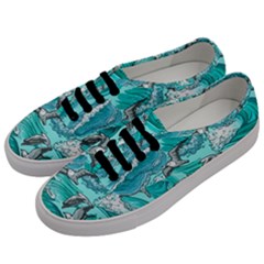 Sea-waves-seamless-pattern Men s Classic Low Top Sneakers