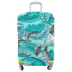 Sea-waves-seamless-pattern Luggage Cover (medium) by uniart180623