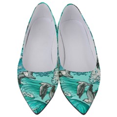 Sea-waves-seamless-pattern Women s Low Heels by uniart180623