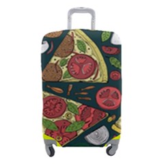 Vector-seamless-pizza-slice-pattern-hand-drawn-pizza-illustration-great-pizzeria-menu-background Luggage Cover (small) by uniart180623