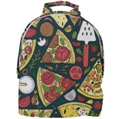 Vector-seamless-pizza-slice-pattern-hand-drawn-pizza-illustration-great-pizzeria-menu-background Mini Full Print Backpack by uniart180623