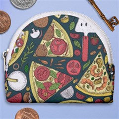 Vector-seamless-pizza-slice-pattern-hand-drawn-pizza-illustration-great-pizzeria-menu-background Horseshoe Style Canvas Pouch by uniart180623