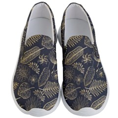 Elegant-pattern-with-golden-tropical-leaves Men s Lightweight Slip Ons by uniart180623