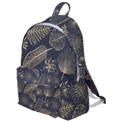 Elegant-pattern-with-golden-tropical-leaves The Plain Backpack by uniart180623