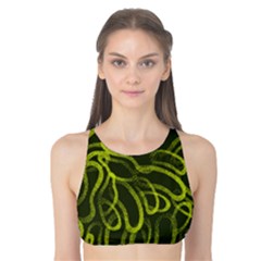 Green-abstract-stippled-repetitive-fashion-seamless-pattern Tank Bikini Top by uniart180623