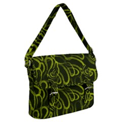 Green-abstract-stippled-repetitive-fashion-seamless-pattern Buckle Messenger Bag by uniart180623