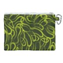 Green-abstract-stippled-repetitive-fashion-seamless-pattern Canvas Cosmetic Bag (XL) View2