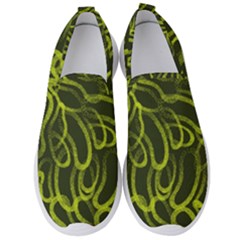 Green-abstract-stippled-repetitive-fashion-seamless-pattern Men s Slip On Sneakers by uniart180623