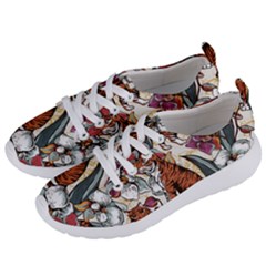 Natural-seamless-pattern-with-tiger-blooming-orchid Women s Lightweight Sports Shoes by uniart180623