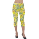 Seamless-pattern-with-graphic-spring-flowers Lightweight Velour Capri Leggings  View1