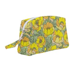 Seamless-pattern-with-graphic-spring-flowers Wristlet Pouch Bag (medium) by uniart180623