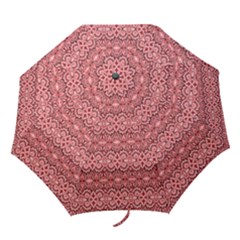 Pink-art-with-abstract-seamless-flaming-pattern Folding Umbrellas by uniart180623