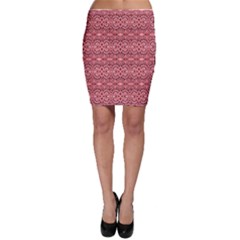 Pink-art-with-abstract-seamless-flaming-pattern Bodycon Skirt by uniart180623