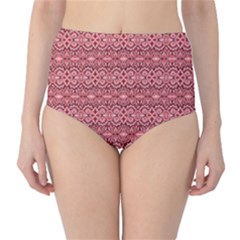 Pink-art-with-abstract-seamless-flaming-pattern Classic High-waist Bikini Bottoms by uniart180623