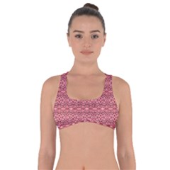 Pink-art-with-abstract-seamless-flaming-pattern Got No Strings Sports Bra by uniart180623