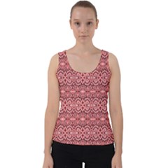 Pink-art-with-abstract-seamless-flaming-pattern Velvet Tank Top by uniart180623